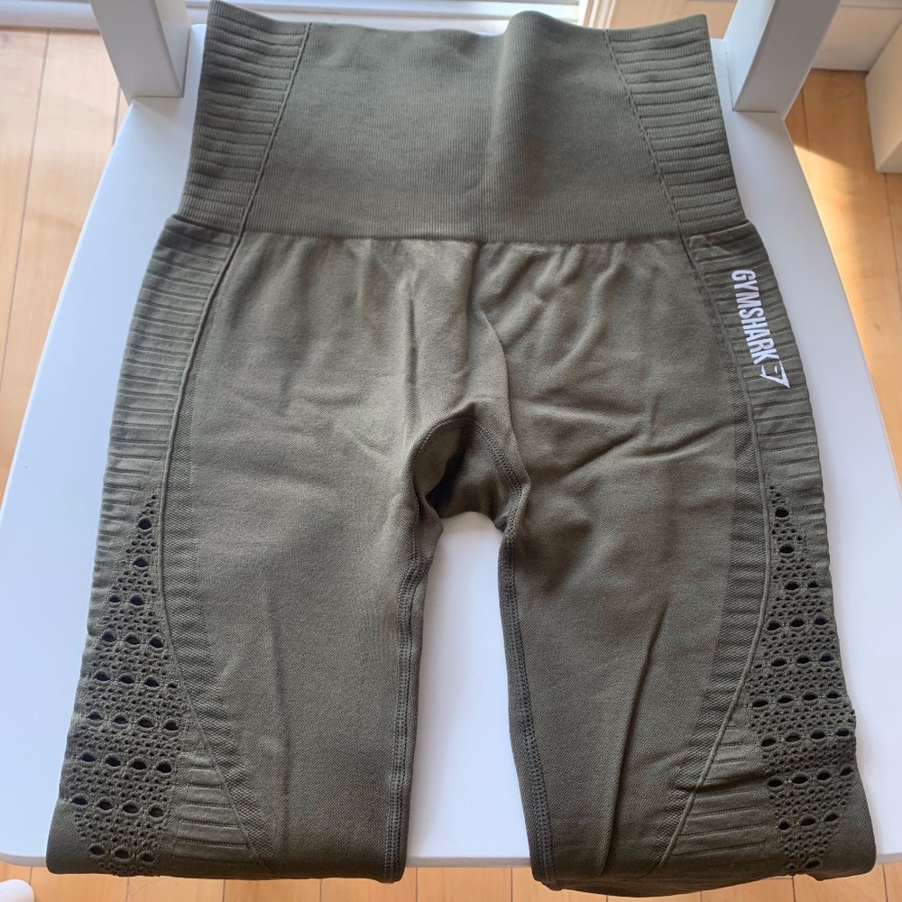 Gymshark High-Waisted Seam Legging, Army Green